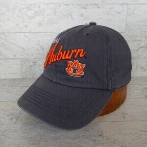 Auburn Tigers Adult Hat Gray Baseball Cap Adjustable Strap Back NCAA 47 Brand